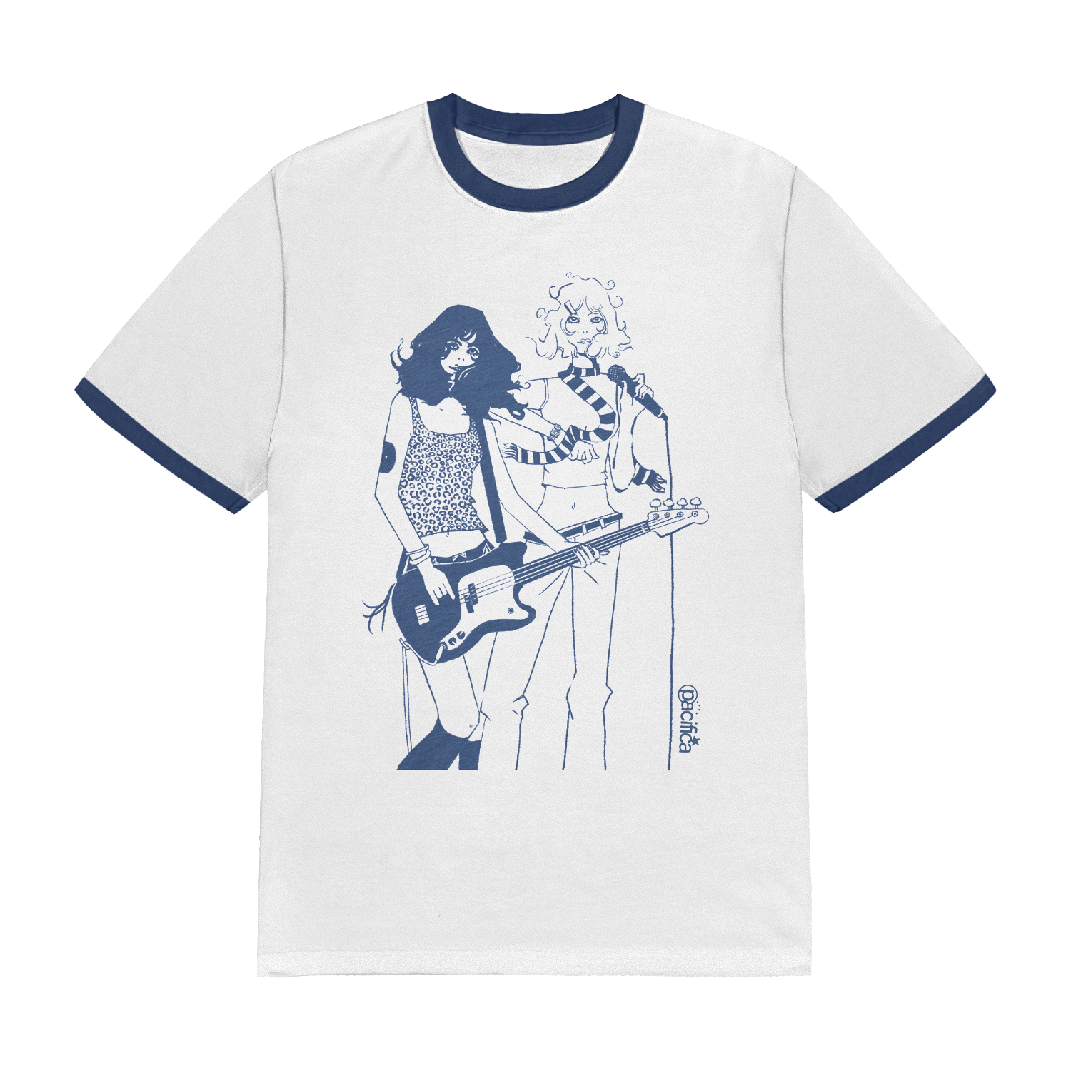 Pacifica Ringer Tee (Navy)